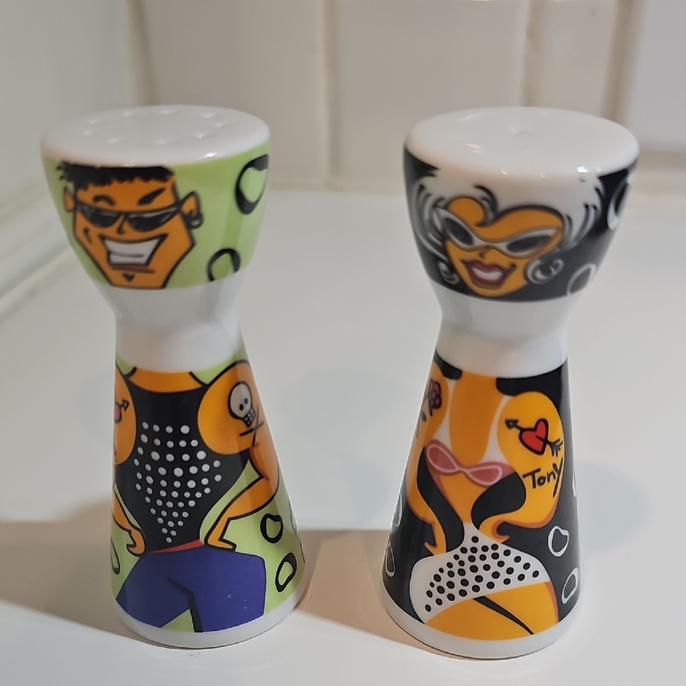 VHTF Ritzenhoff Michal Shalev Salt & Pepper Shaker Set Pop Art